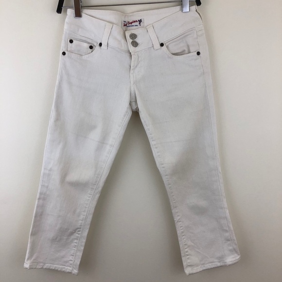 Red Engine White Capri Jean - Picture 1 of 7